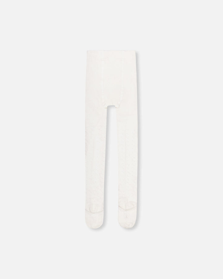 Baby Cable Tights Off White