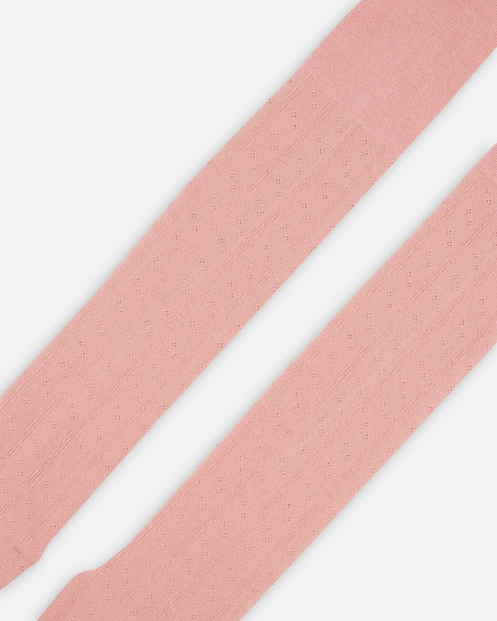Baby Cable Tights Powder Pink