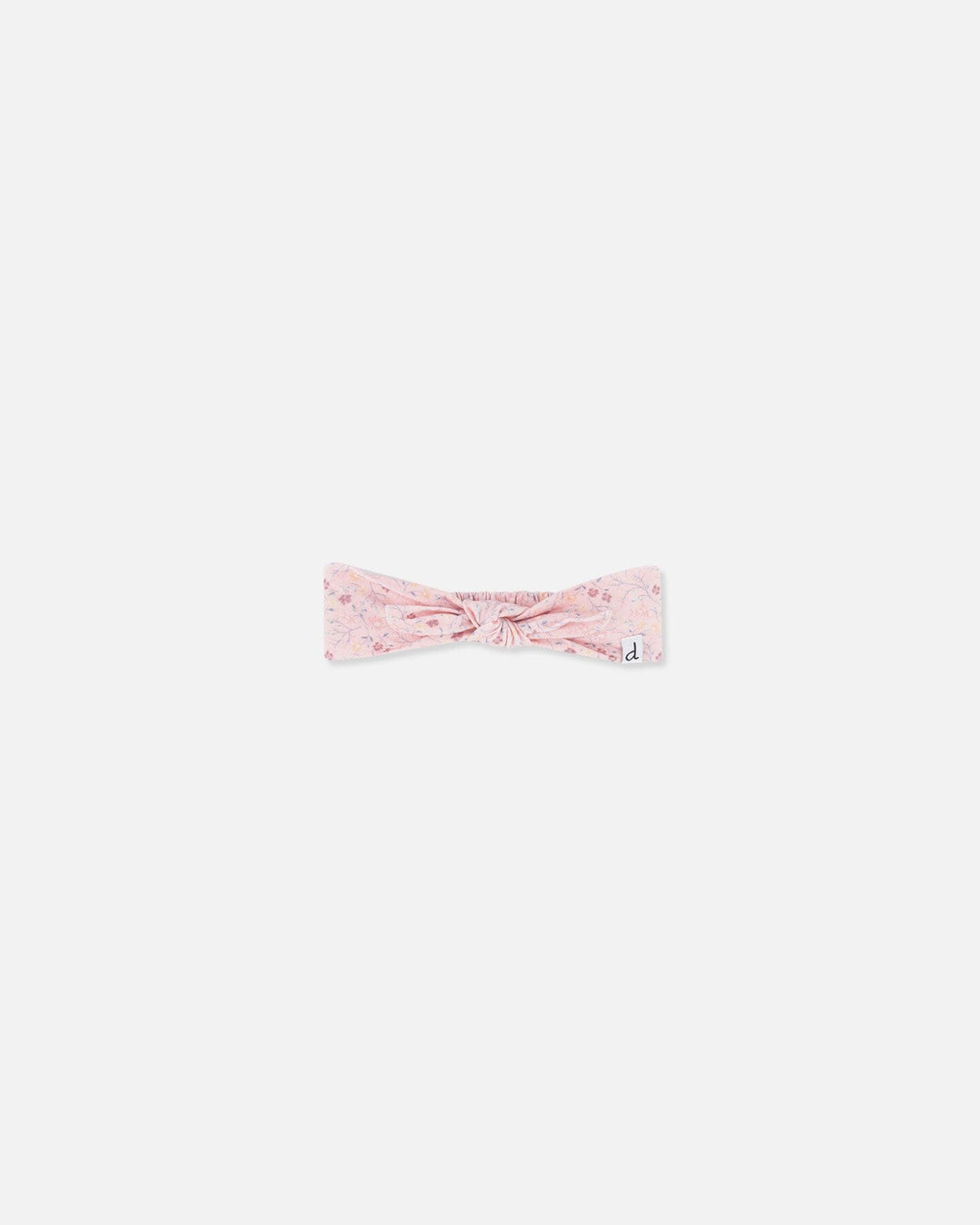 Organic Cotton Headband Printed Pink Small Flower