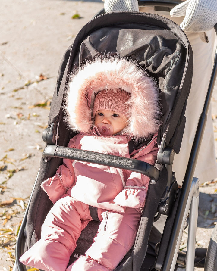 One-Piece Baby Snug Snowsuit Designed For Car Seat Black