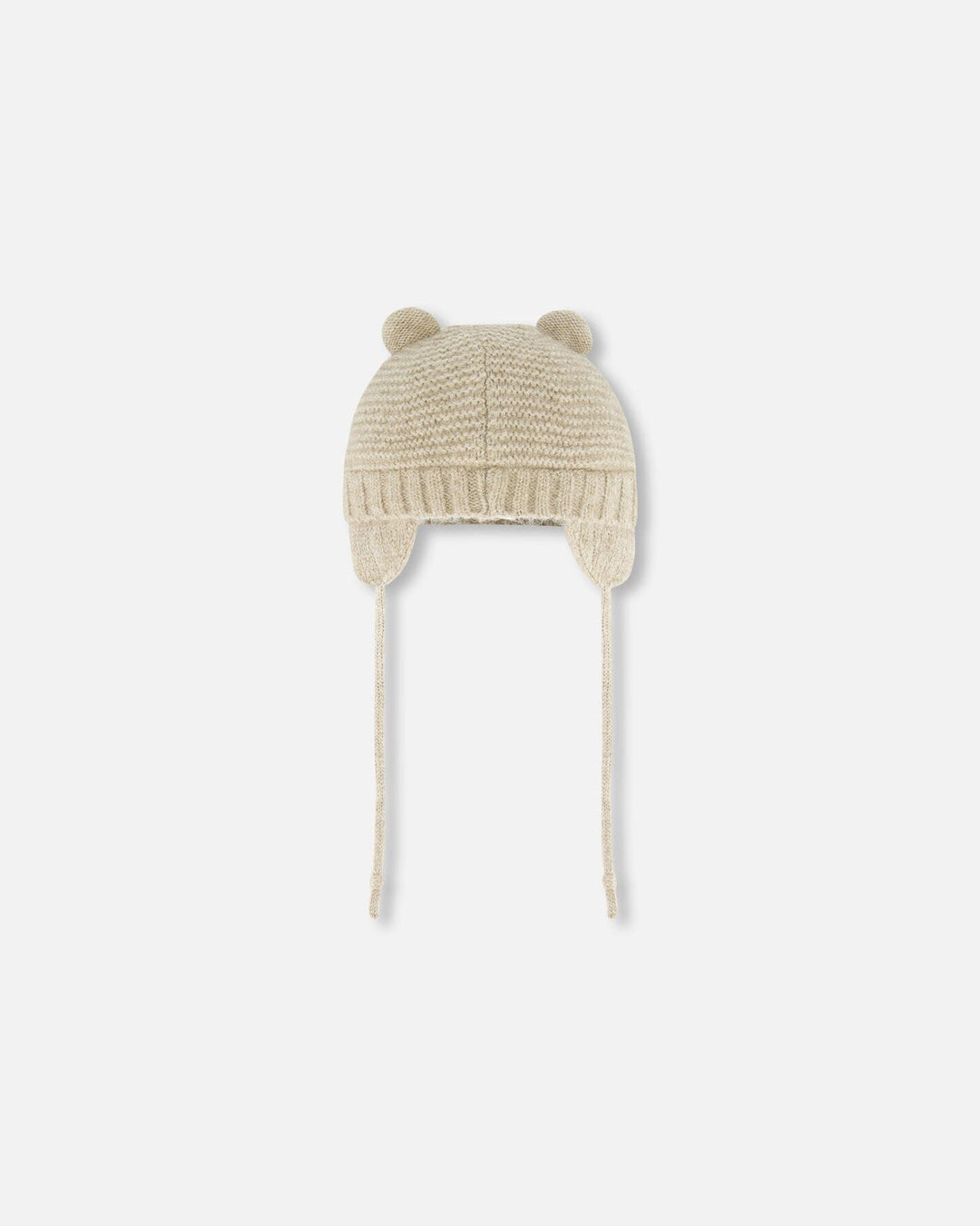 Knit Hat With Ears Beige