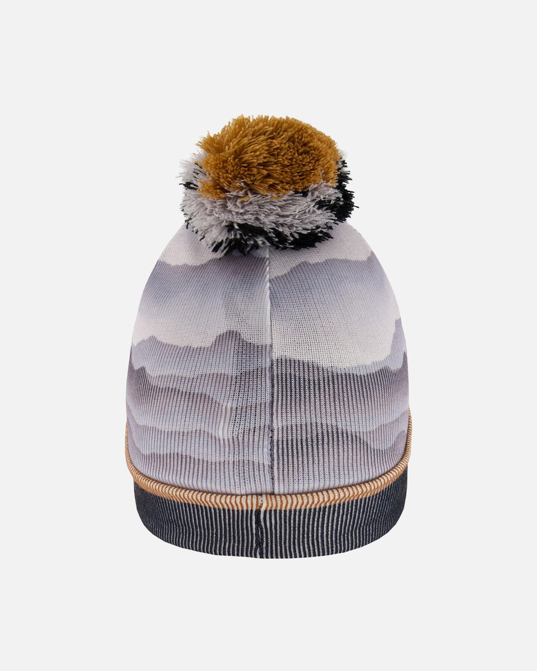 Knit Hat Gray With Mountains