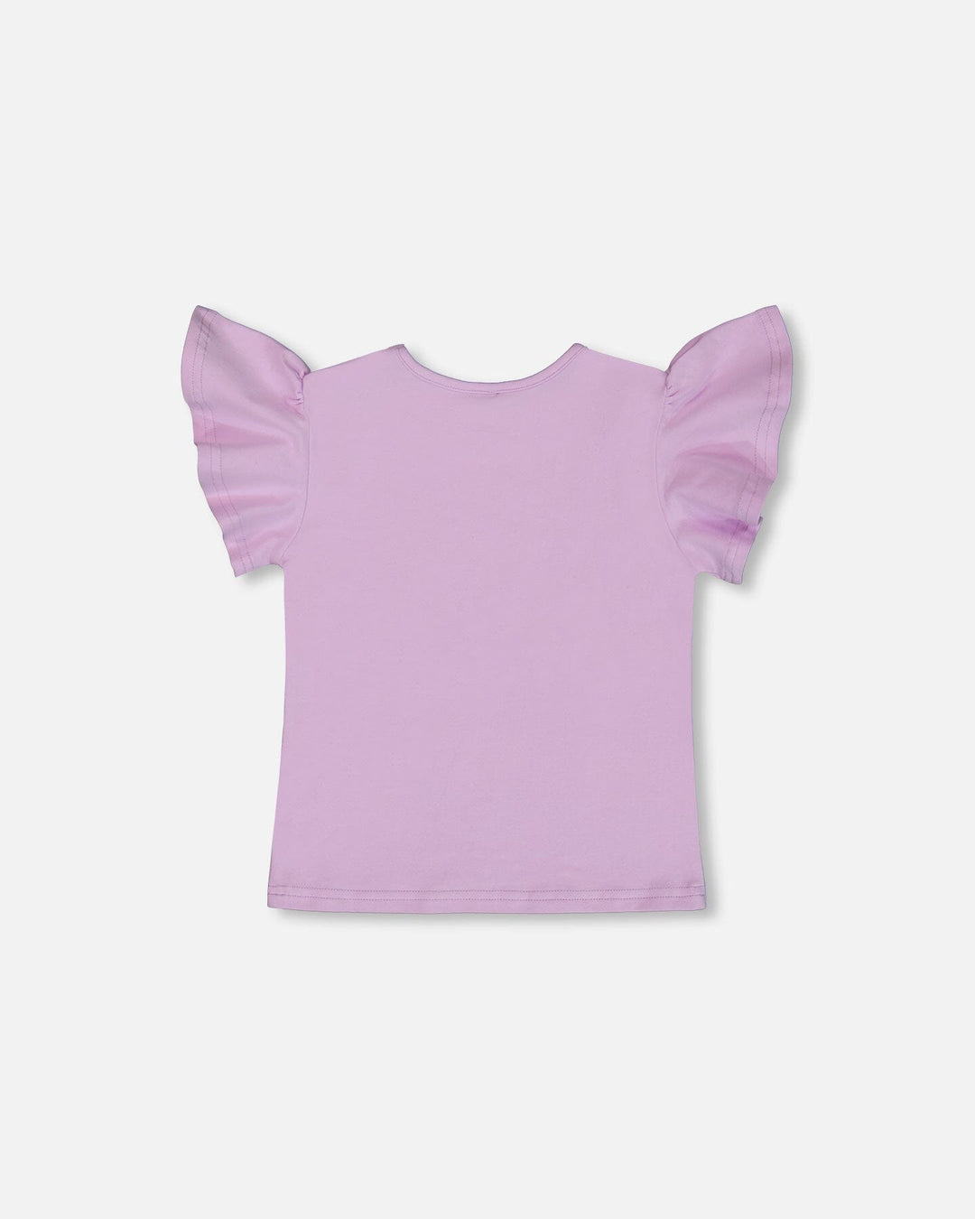 Flutter Sleeve Top With Print Lilac