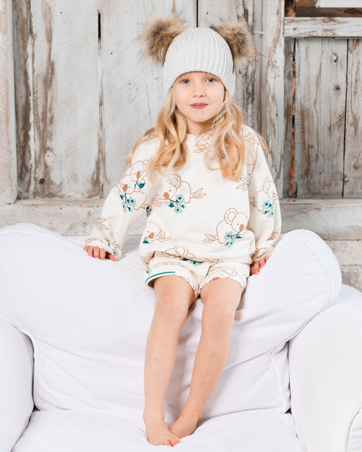 Printed French Terry Short Off-White And Koala