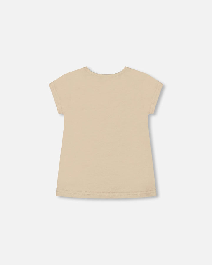 Organic Cotton Tee Beige And Cream Koala