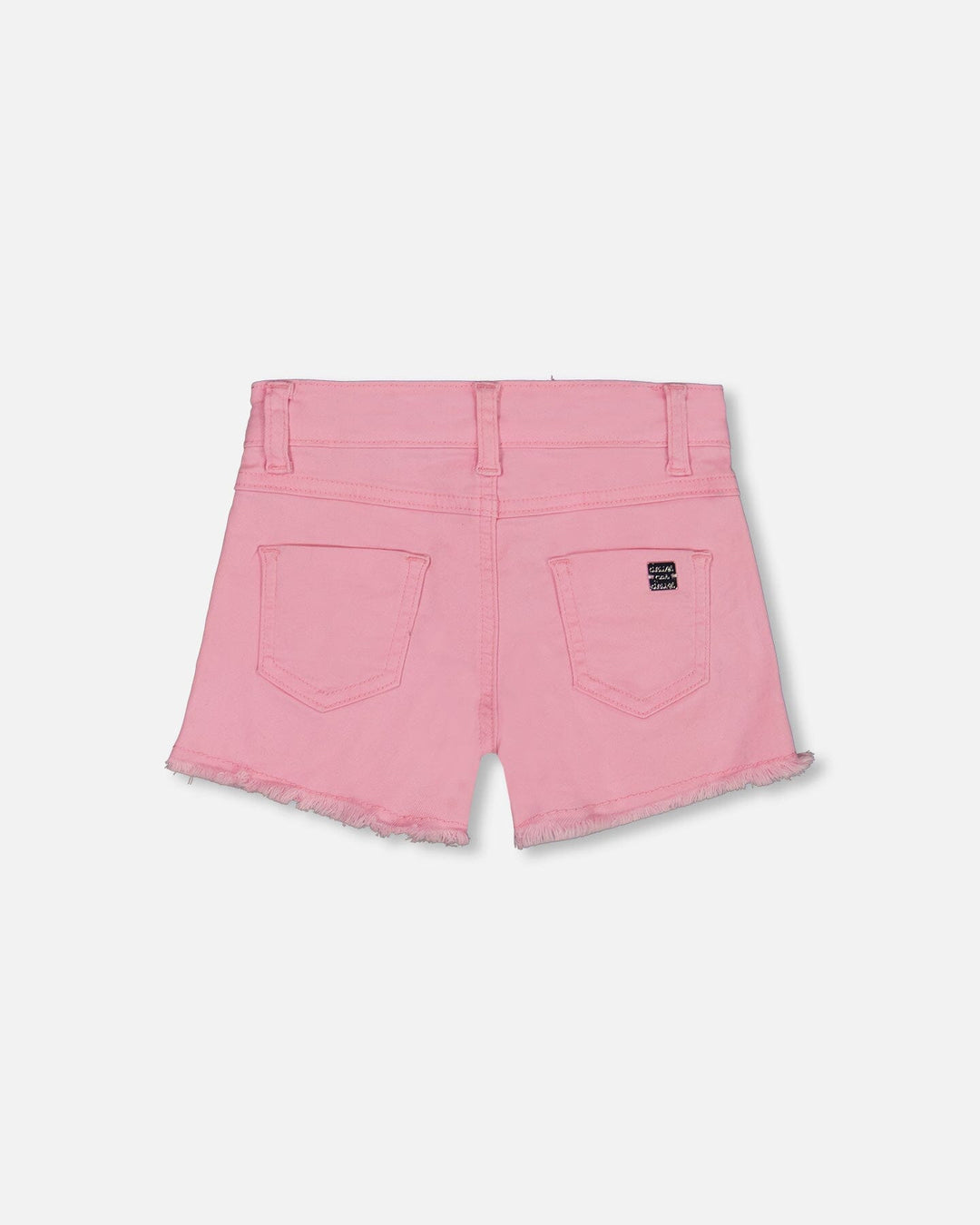 Jean Short With Embroidery Pink And Multicolored Gummies
