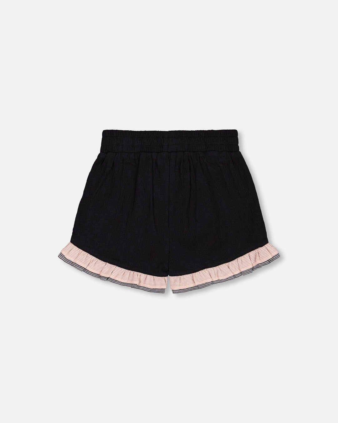 Crinkle Short With Frills Black And Butterflies