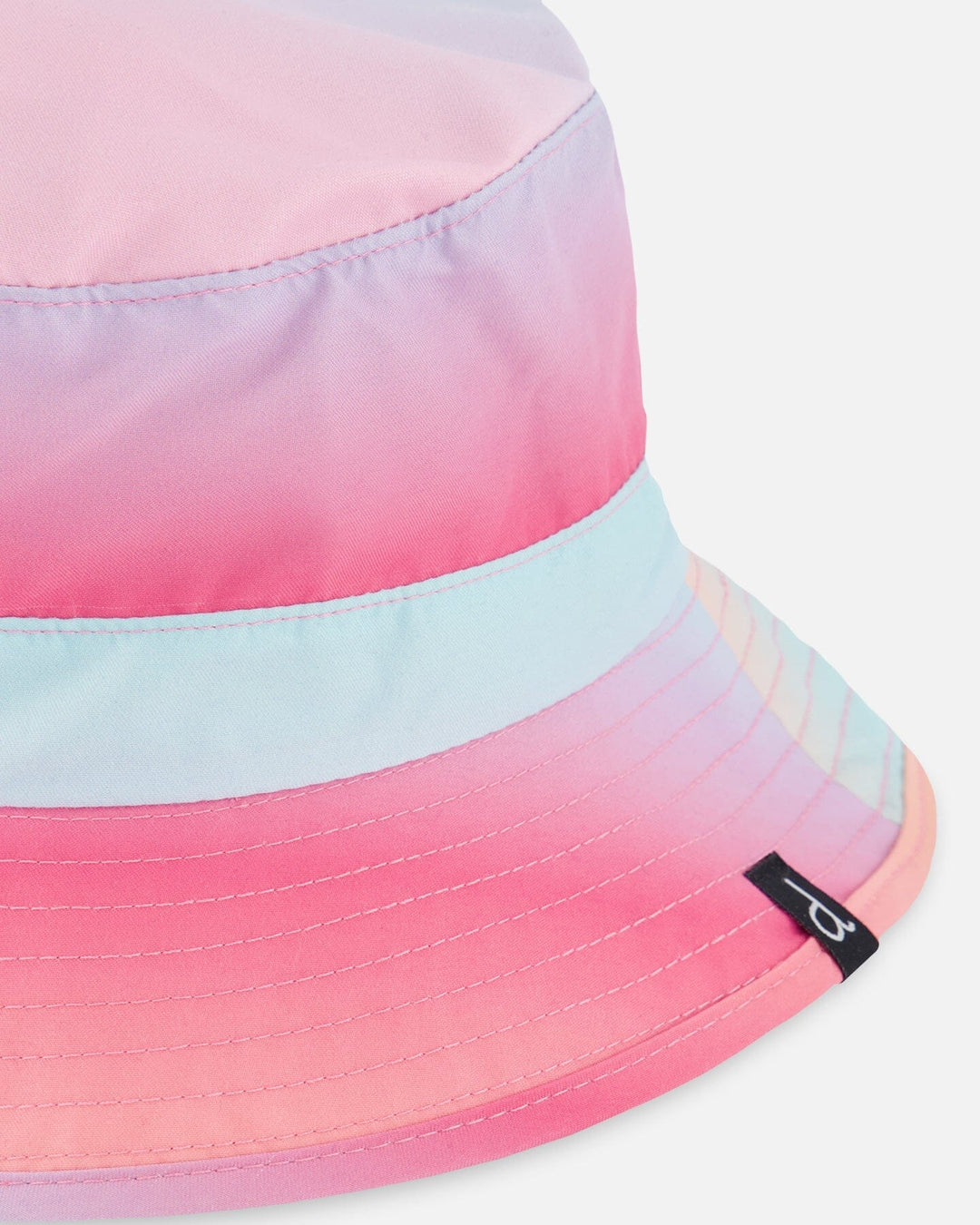 Printed Beach Sun Hat Pink, Orange, And Turquoise