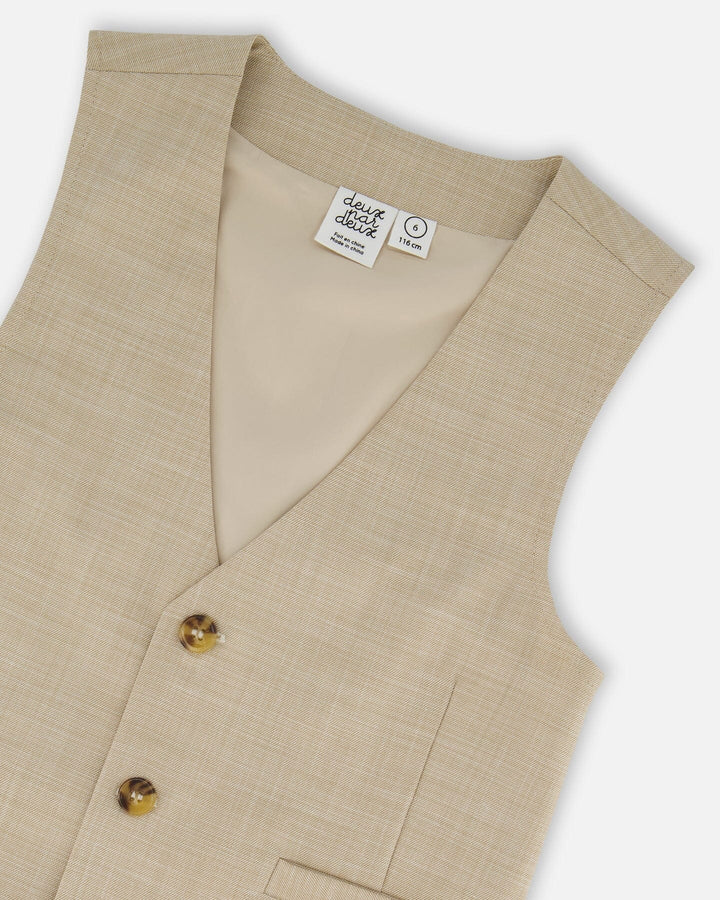 Sleeveless Vest Light Taupe