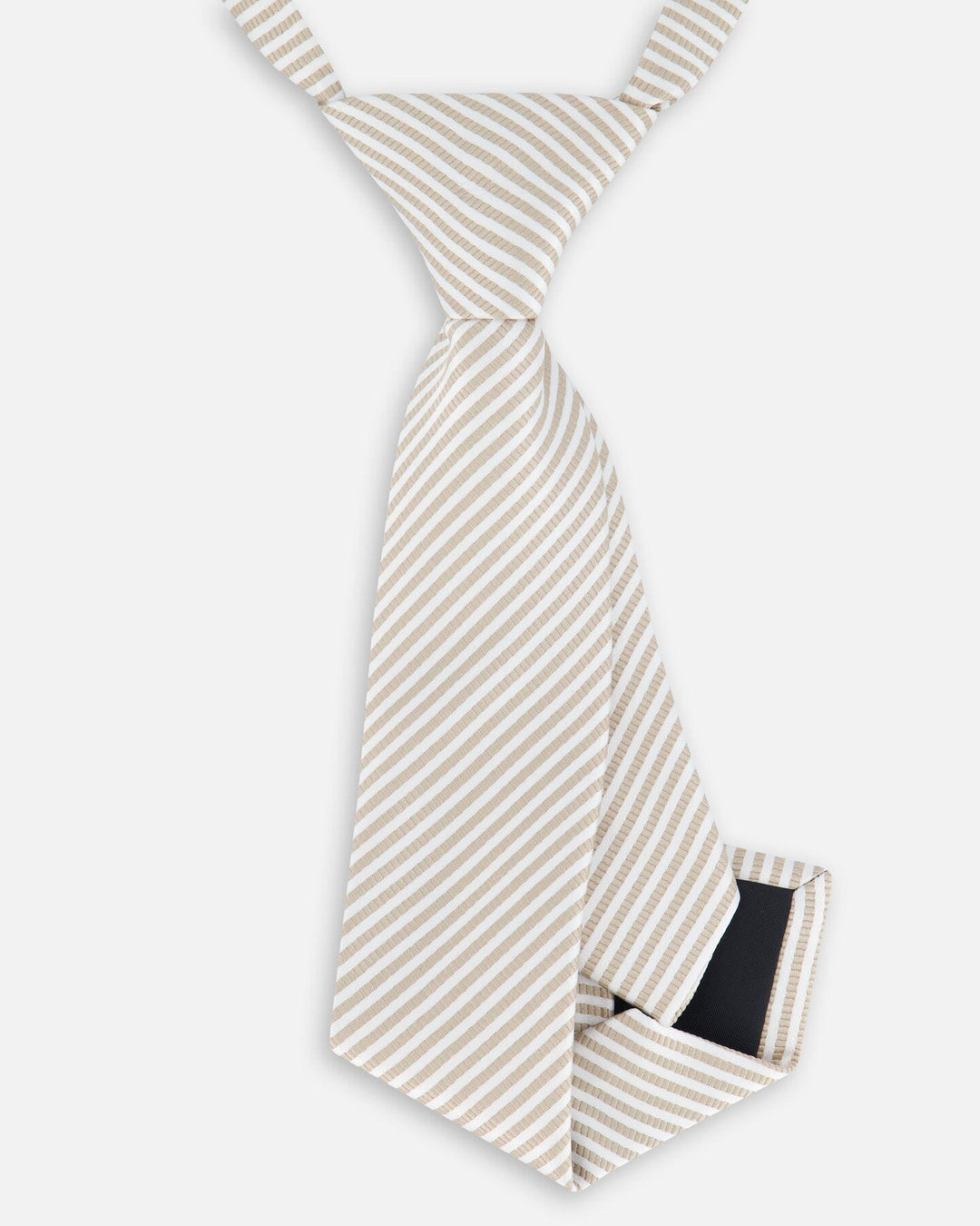 Neck Tie Light Taupe Striped