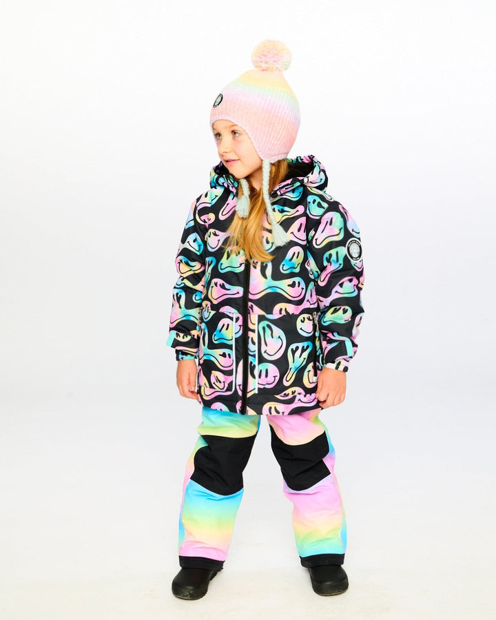 Two-Piece Chill Outerwear Set With Light Insulation Rainbow Gradient