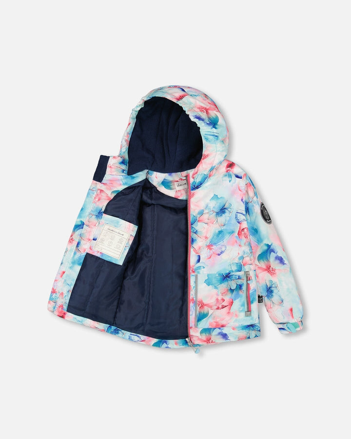 Two-Piece Chill Outerwear Set With Light Insulation Turquoise Blue