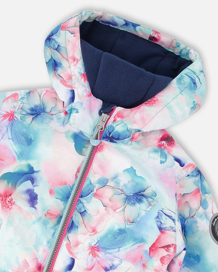 Two-Piece Chill Outerwear Set With Light Insulation Turquoise Blue