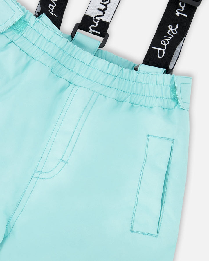 Two-Piece Chill Outerwear Set With Light Insulation Turquoise Blue