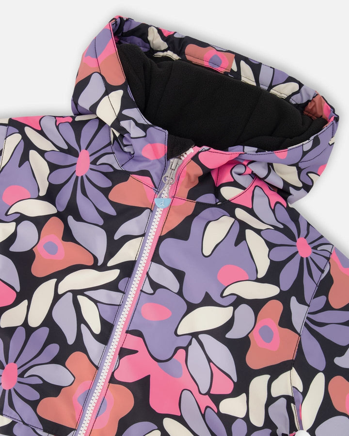 Two-Piece Chill Outerwear Set With Light Insulation Purple Gray