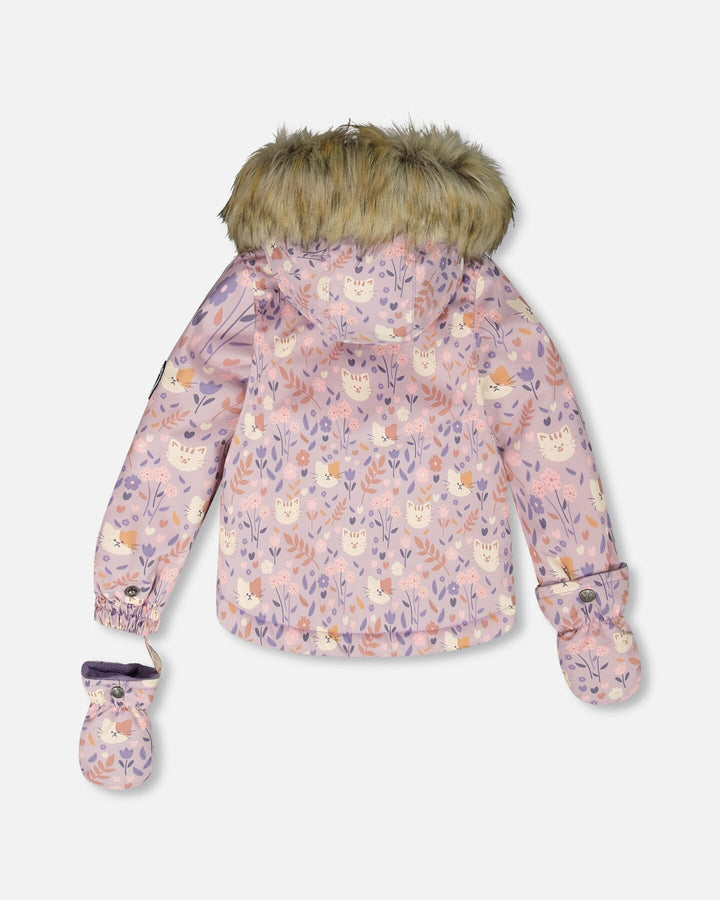 Two-Piece Baby Play Snowsuit Purple Gray