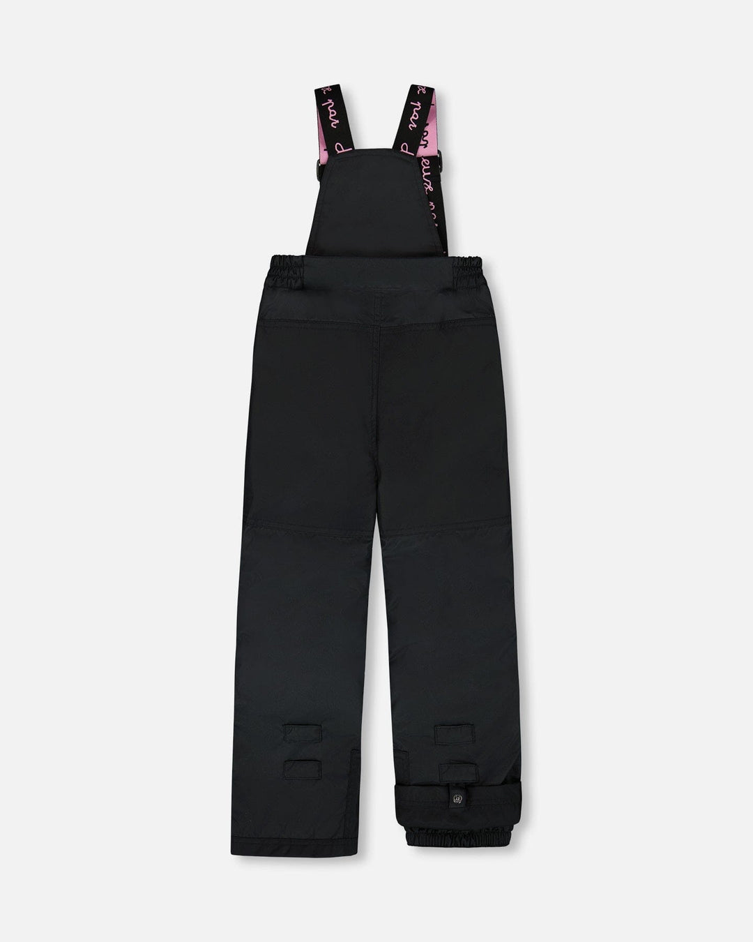 Two-Piece Play Snowsuit With Multicolor Print Jacket And Solid Pant Black