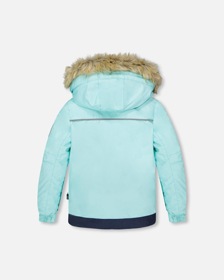Two-Piece Play Snowsuit Blue Flower Print
