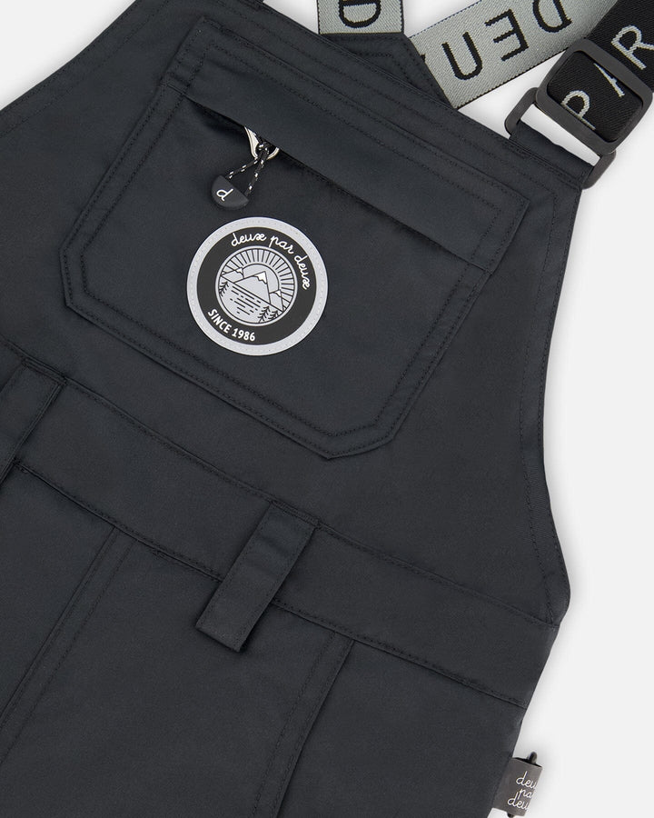 Solid Play Overall Snow Bib Black