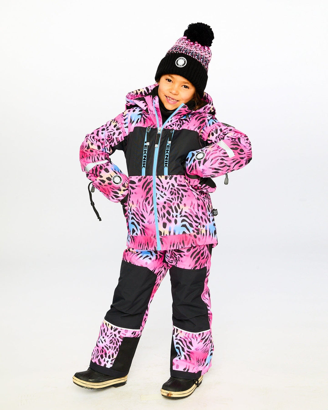 Two-Piece Teknik Snowsuit Multicolor Leopard And Zebra