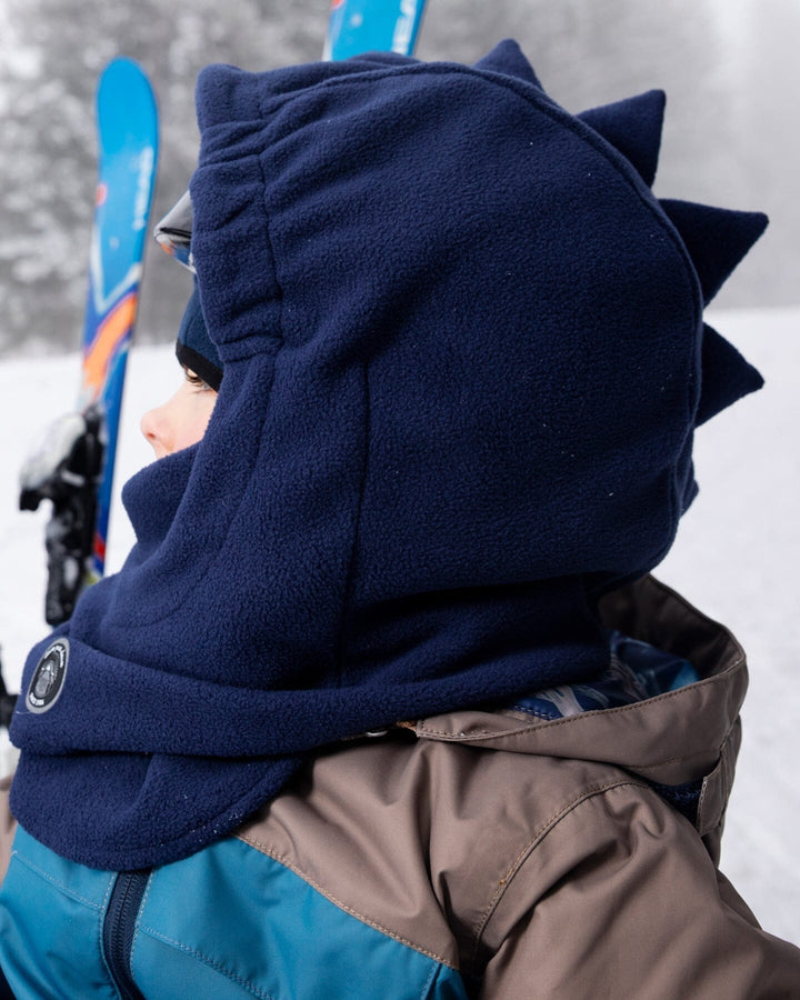 Polar Fleece Balaclava For Ski Helmet Navy Blue