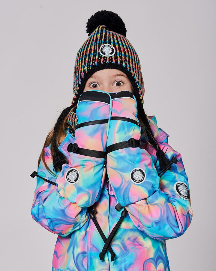 Winter Mittens Teknik Rainbow Heart Print