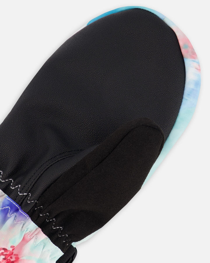 Winter Mittens Teknik Blue Flower Print