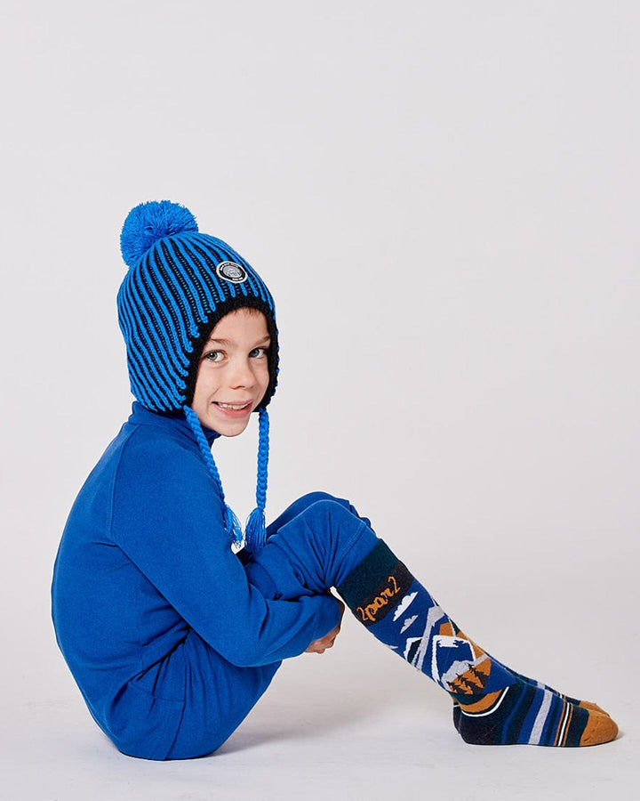 Winter Ski Socks With Merino Wool Deep Teal