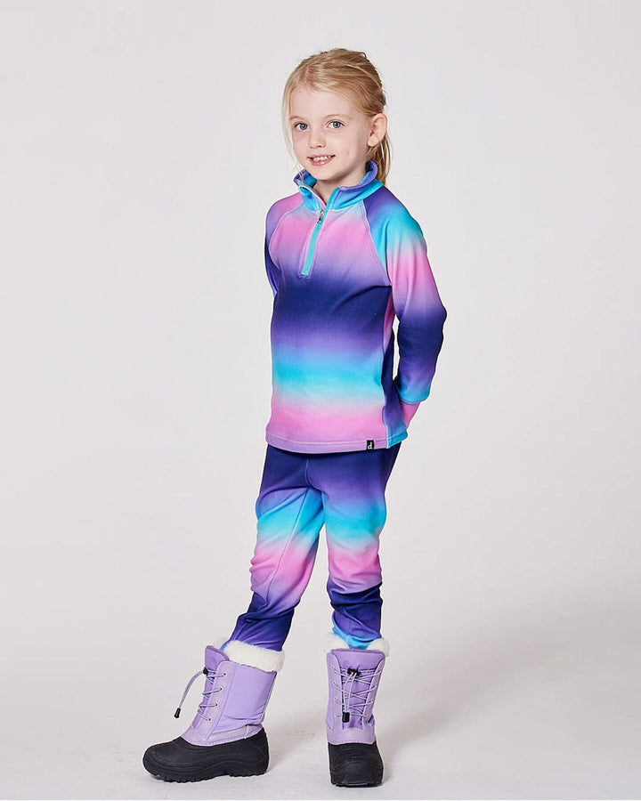 Two-Piece Thermal Underwear Set Purple Gradient