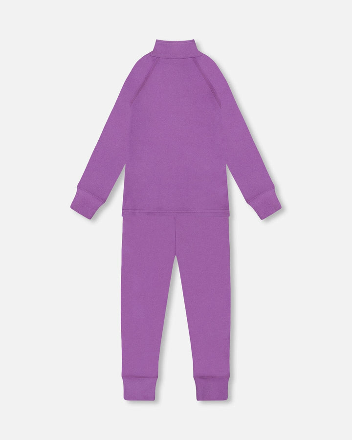 Two-Piece Thermal Underwear Set Lavender