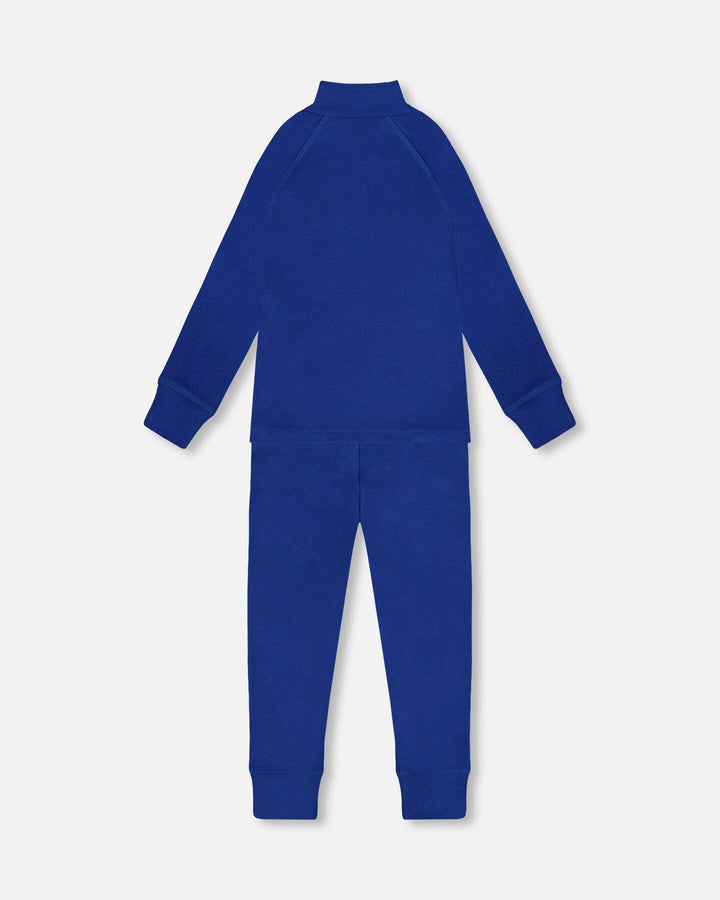 Two-Piece Thermal Underwear Set Blue