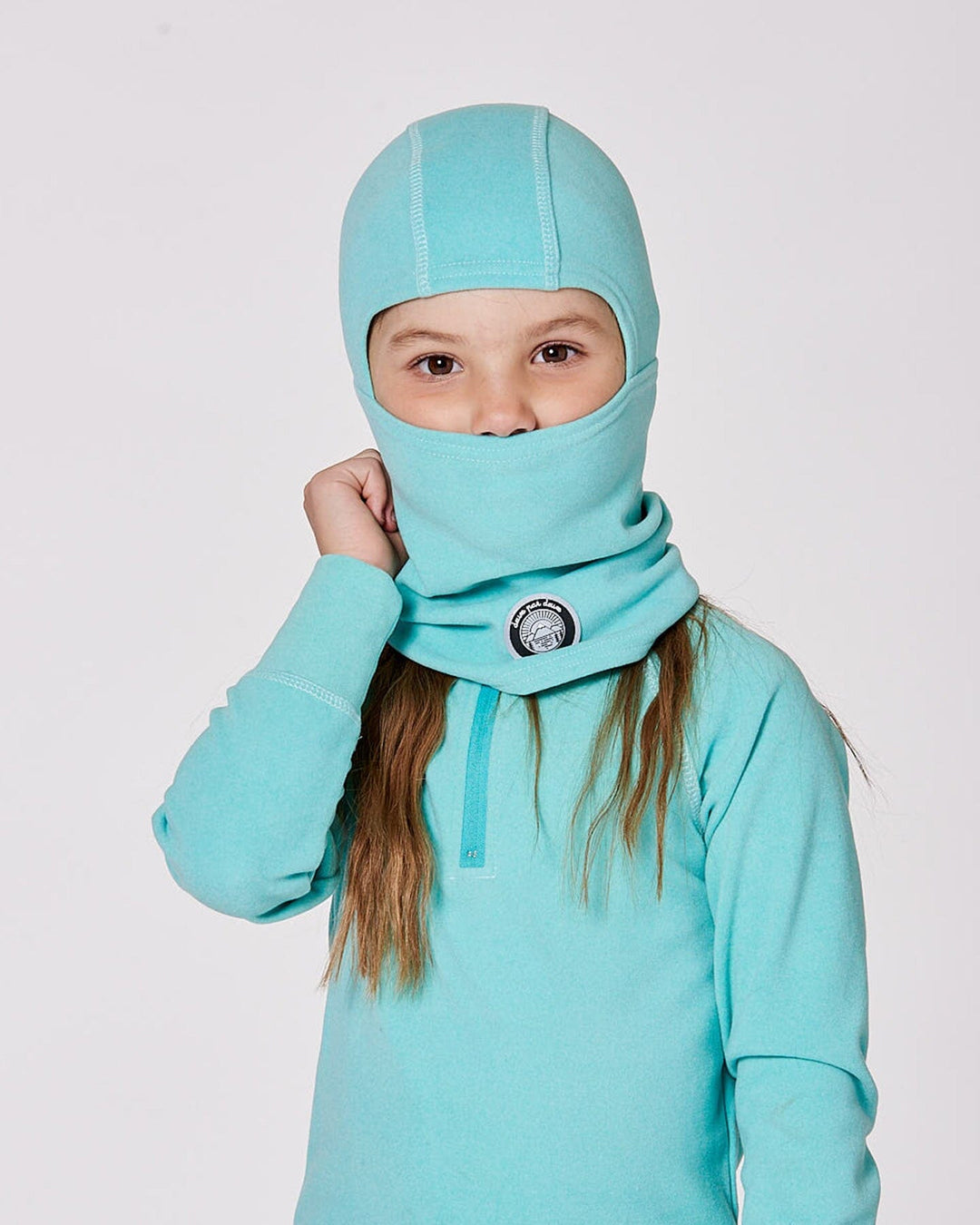 Brushed Jersey Balaclava Turquoise Blue