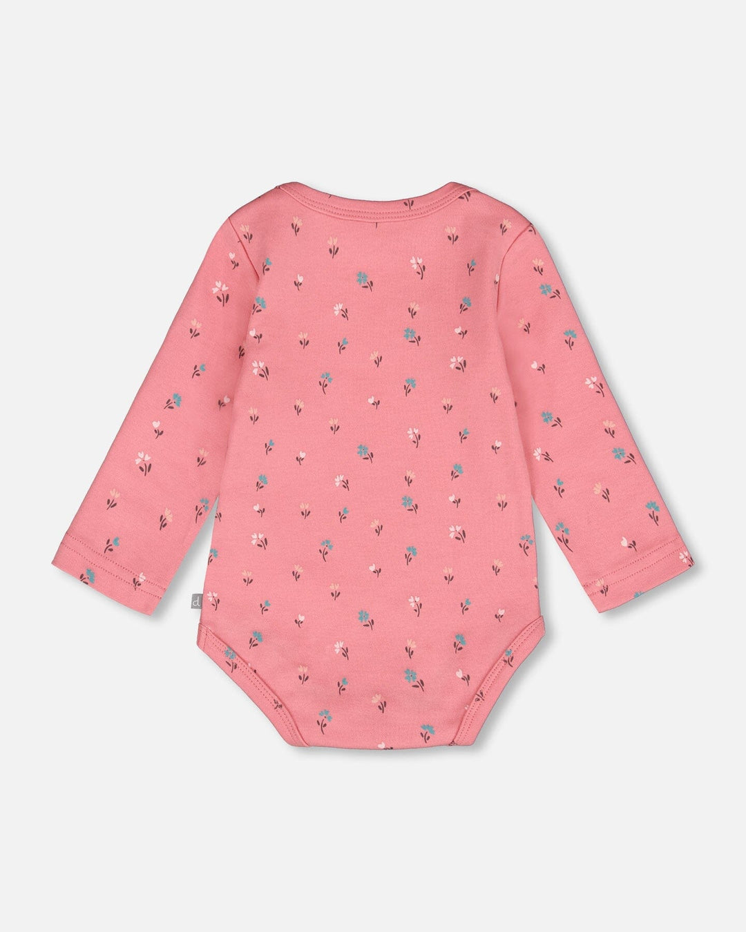 Organic Cotton Long Sleeve Romper Pink Floral