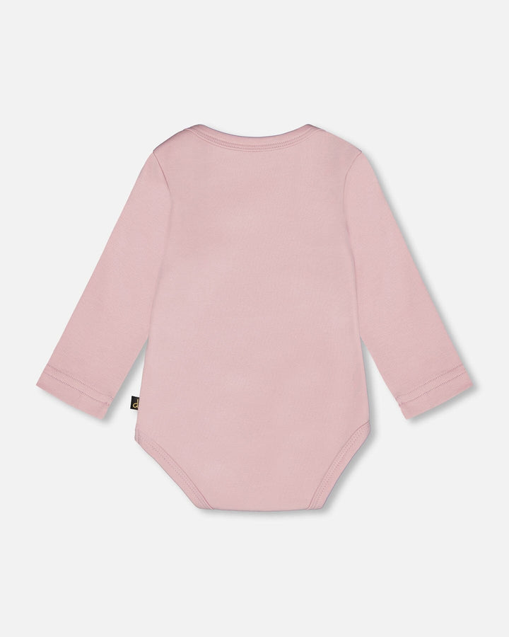 Organic Cotton Long Sleeve Romper Neutral Purple
