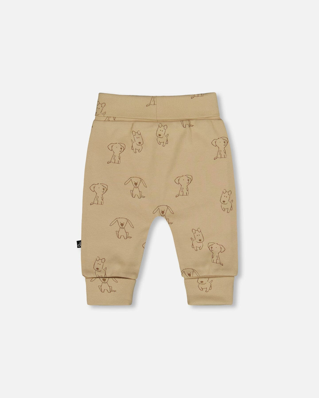 Organic Cotton Evolutive Pants Beige Printed Dogs