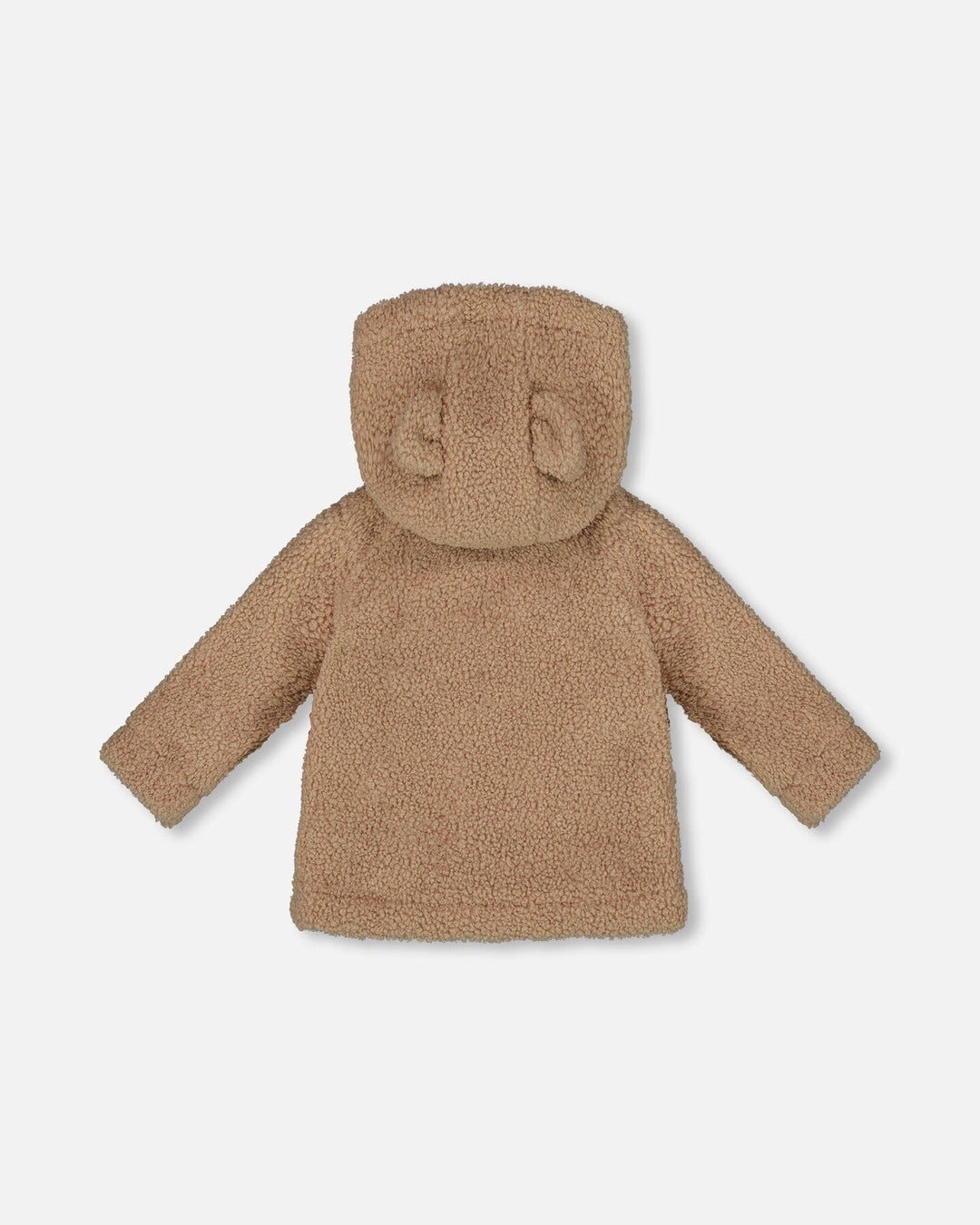 Sherpa Bear Hooded Zip Jacket Brown