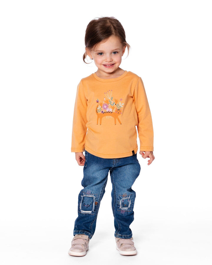 Jeans Blue Denim With Embroideries