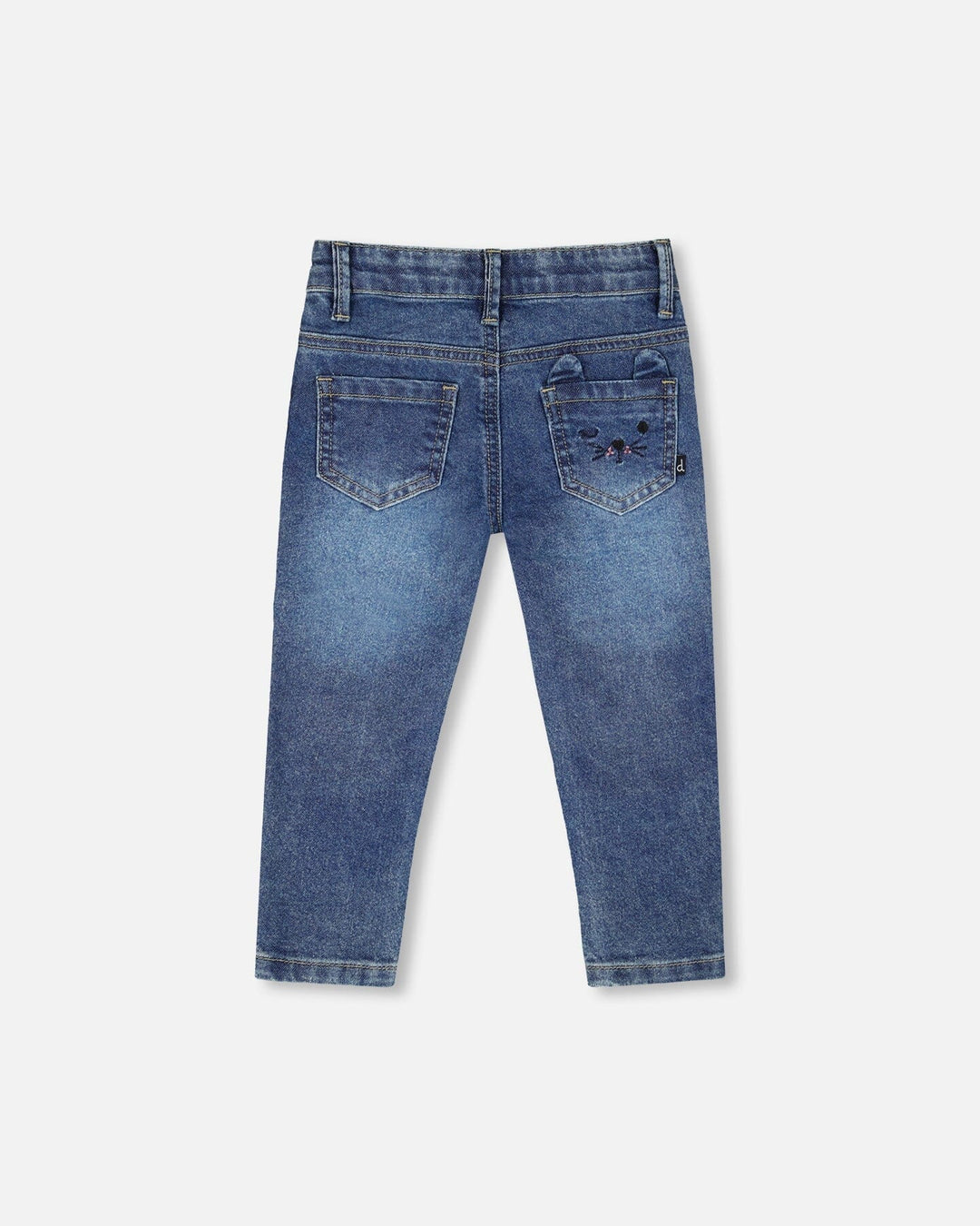 Jeans Blue Denim With Embroideries