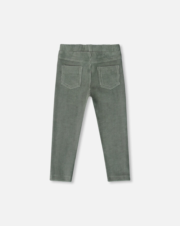 Stretch Velour Tregging Jade Green