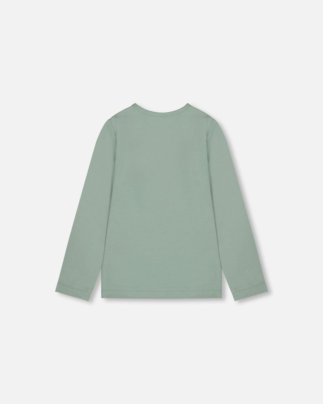 Organic Cotton Jersey Top Jade Green With Owl