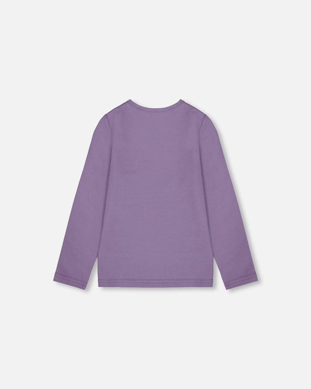 Organic Cotton Jersey Top Purple Gray With Owl