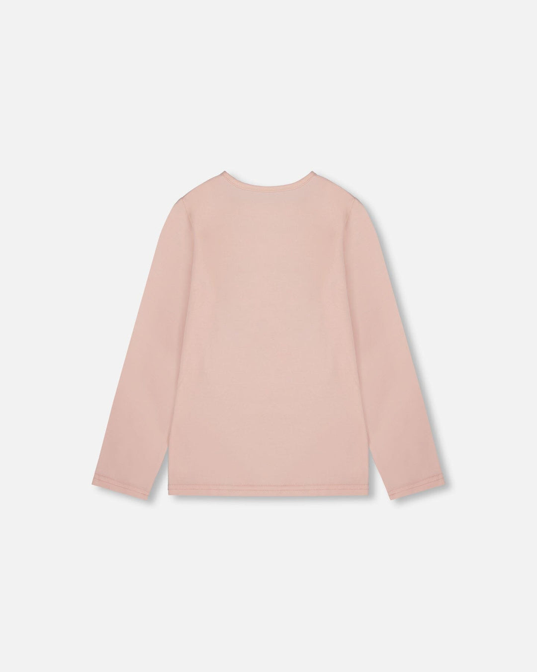 Organic Cotton Long Sleeve T-Shirt Light Pink With Big Flowers