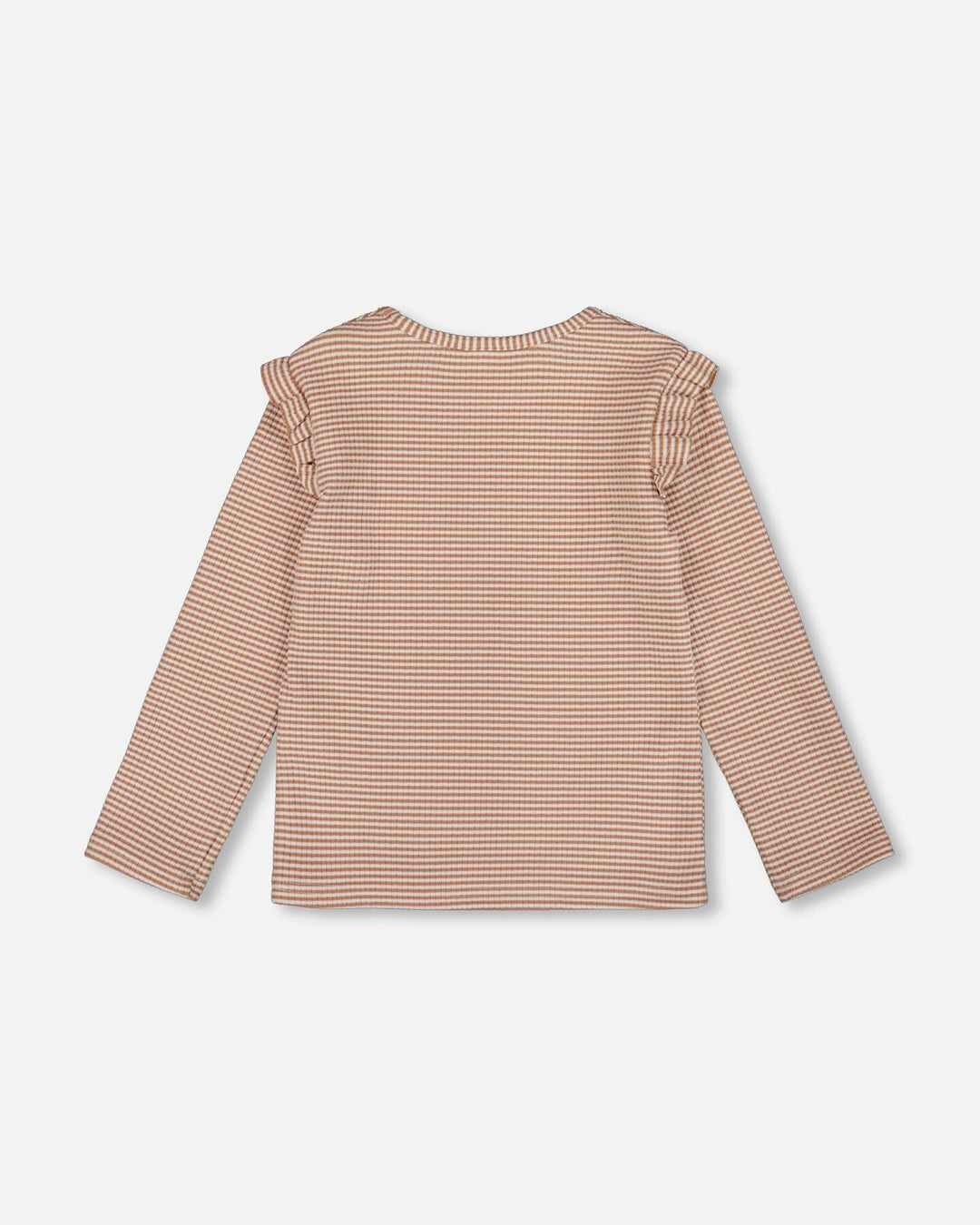 Rib Striped Top Beige And Off-White