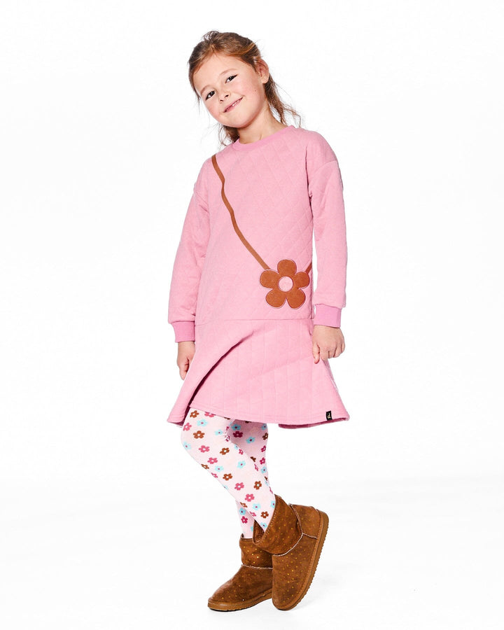 Quilted Dress Purple Pink
