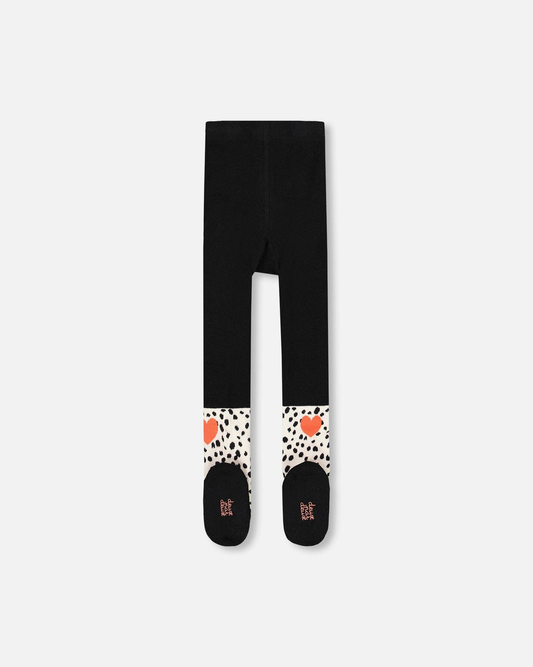 Knit Tights Black With Dalmatian Pattern