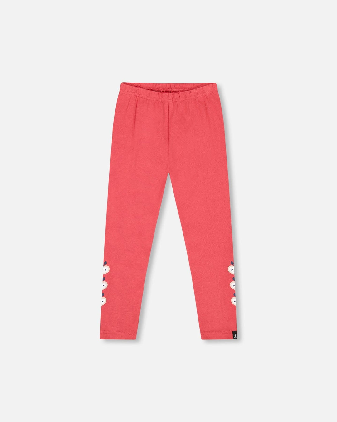 Organic Cotton Leggings Red With Apples