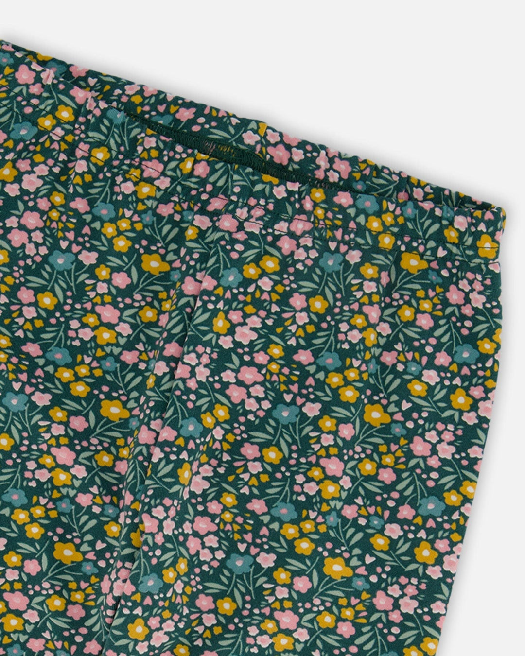 Leggings Green With Flower Print