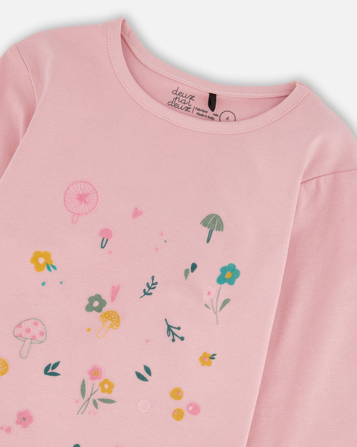 Organic Cotton Long Sleeve T-Shirt Dusty Pink