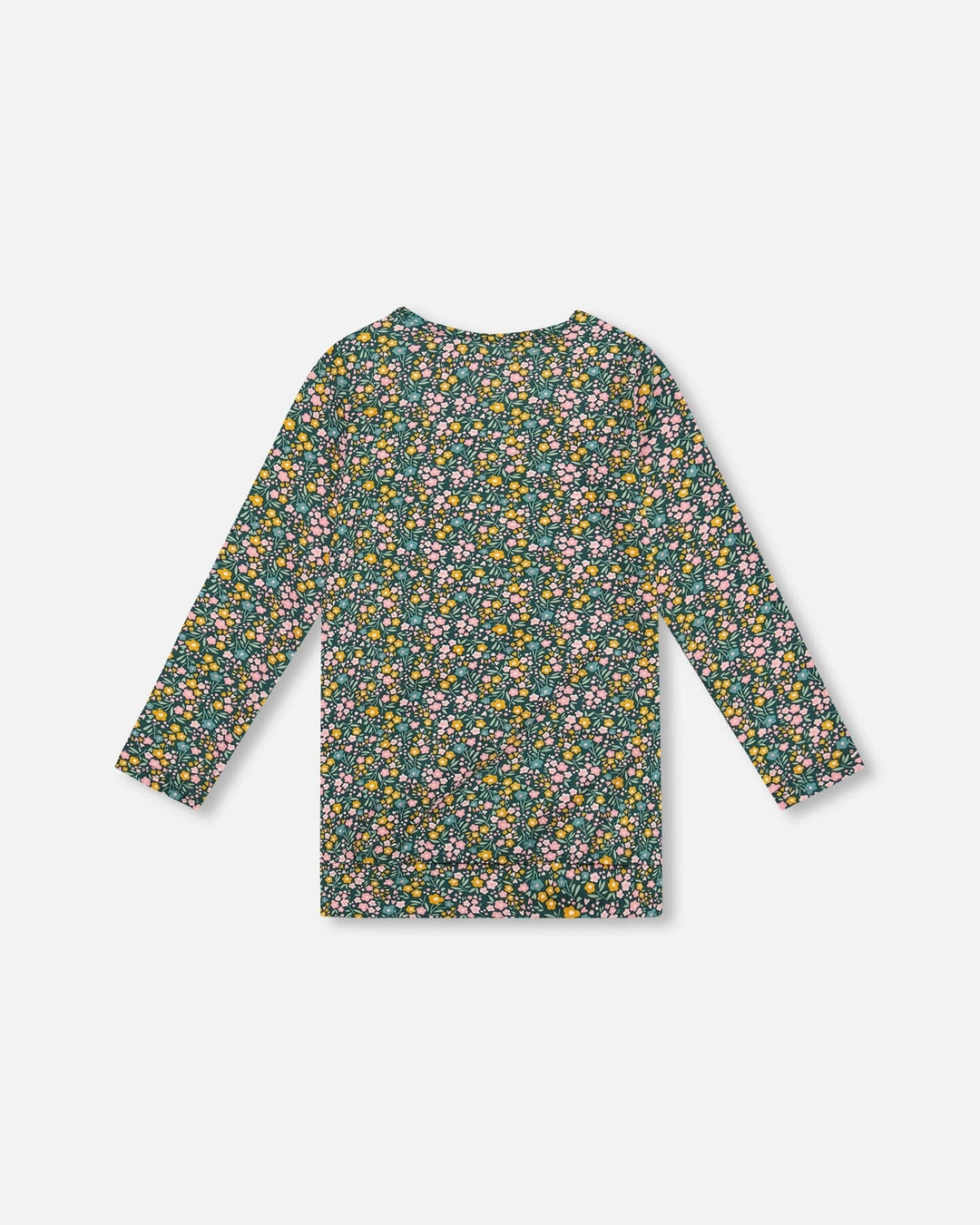 Jersey Tunic Green With Floral Print