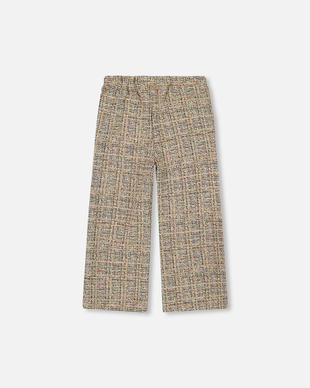 Tweed Flare Pants Beige And Black